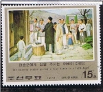 Stamps North Korea -  Visita del Presidente