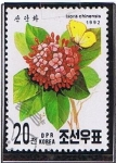 Stamps North Korea -  Ixora Chinensis