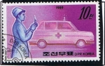 Stamps North Korea -  Medicina (enfermera )