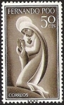 Stamps Spain -  FERNANDO POO - IMAGEN DE LA VIRGEN