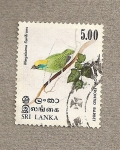 Sellos del Mundo : Asia : Sri_Lanka : Ave Megalaima flavifrons