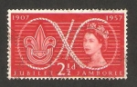 Stamps United Kingdom -  centº del nacimiiento de lord baden powell y 50 anivº del scoutismo