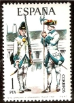 Sellos de Europa - Espa�a -  Uniformes militares - Sargento y granadero de Toledo, 1750