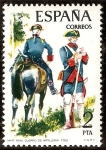 Stamps Spain -  Uniformes militares - Real Cuerpo de Artillería , 1762