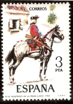 Stamps Spain -  Uniformes militares - Regimiento de la Reina, Línea, 1763