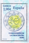 Sellos de Europa - Espaa -  Edifil  4496  X Aniver, de la creación  del €uro  1999 - 2009.  