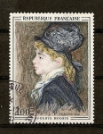 Stamps France -  Cuadro de Renoir / Retrato (anonimo)