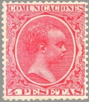 Stamps Spain -  ESPAÑA 1889-99 227 Sello Nuevo Alfonso XIII Tipo Pelón 4p Rosa 