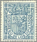 Sellos de Europa - Espa�a -  ESPAÑA 1896-98 231 Sello Nuevo Escudo de España Servicio Oficial Congreso Diputados s/v Azul 