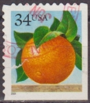 Sellos de America - Estados Unidos -  USA 2001 Scott 3492 Sello Flora Fruta Naranja usado Estados Unidos Etats Unis 33c 