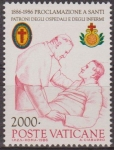 Stamps Vatican City -  VATICANO 1986 776 Sello Nuevo Juan Pablo II Visitando Enfermos Proclamacion de Patrones de los Hospi