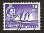 Stamps Singapore -  elizabeth, barco