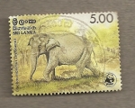 Sellos del Mundo : Asia : Sri_Lanka : Elefante Elephas maximus ceylonensis