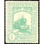 Stamps Europe - Spain -  ESPAÑA 1929 469 Sello Nuevo XI Congreso Internacional de Ferrocarriles Locomotora Serie 241