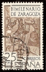 Stamps Spain -  Bimilenario de Zaragoza - Mosaico de Orfeo