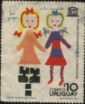 Stamps Uruguay -  UNESCO Año internacional de la educación. Dibujo infantil - La Rayuela - 