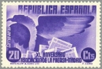 Stamps Spain -  ESPAÑA 1936 716 Sello Nuevo XL Aniversario Asociación de la Prensa Alegoría Prensa