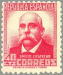 Stamps Spain -  ESPAÑA 1936 736 Sello Nuevo Personajes Emilo Castelar (1832-1899)