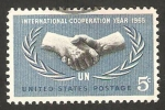 Stamps United States -  20 anivº de la ONU y año de la cooperación internacional