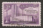 Stamps United States -  exposición filatelica internacional de new york, coliseum 