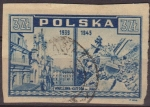 Stamps Poland -  Polonia 1945 Scott 375 Sello Vistas de Varsovia Catedral de St. John Usado Polska Poland Polen Polog