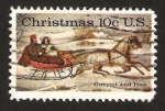 Stamps United States -  navidad, currier and ives