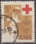 Sellos de Europa - Polonia -  Polonia 1959 Scott 869 Sello Chica de la Cruz Roja Usado Polska Poland Polen Pologne 