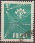 Sellos de Europa - Polonia -  Polonia 1957 Scott 780 Sello Nuevo Feria de Poznan Emblema matasellos de favor Preobliterado Polska 