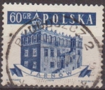 Stamps Poland -  Polonia 1958 Scott 807 Sello Arquitectura Edificios Ayuntamiento de Tarnow Usado Polska Poland Polen