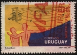 Stamps Uruguay -  Imprenta y órbitas planetarias. Educación. 