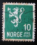 Sellos del Mundo : Europe : Norway : Leon Rampante. Correo postal