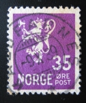 Sellos del Mundo : Europe : Norway : Leon Rampante. Correo postal