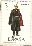 Stamps Spain -  Uniformes Militares - Capitán de Ingenieros. 1921