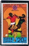 Stamps North Korea -  Historia of the wor cup