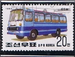 Stamps North Korea -  transportes colectivos