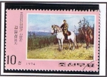 Stamps North Korea -  Jinete