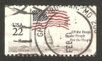 Stamps United States -  Bandera y El Capitolio