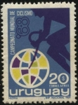 Stamps Uruguay -  Campeonato mundial de ciclismo año 1968. 