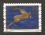 Stamps America - United States -  Silueta de un ciervo