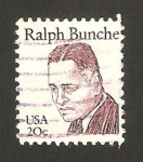 Stamps United States -  Ralph Bunche, nobel de 1950