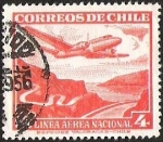 Sellos de America - Chile -  LINEA AEREA NACIONAL - COSTAS