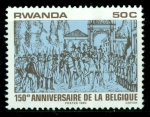Sellos del Mundo : Africa : Rwanda : 150º aniv. Bélgica
