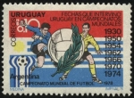 Sellos de America - Uruguay -  Campeonato mundial de futbol Argentina 78. Presencia del seleccionado uruguayo en 7 campeonatos.