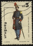 Stamps Uruguay -  Capitán de artillería del ejército uruguayo año 1872. 