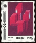 Sellos del Mundo : America : M�xico : 50 Aniversario de Aeroméxico - Cactus Rojo, por Sebastián 