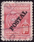 Stamps Ecuador -  SOBRESELLO POSTAL