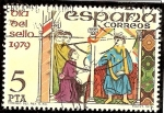 Stamps Spain -  Día del Sello - Correo del Rey, siglo XIII