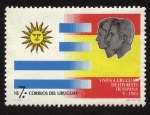 Sellos del Mundo : America : Uruguay : Banderas de Uruguay y España. Visita al Uruguay de los Reyes de España en mayo de 1983.