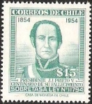 Stamps Chile -  PRESIDENTE J. J PRIETO CENTENARIO DE SU FALLECIMIENTO