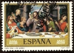 Sellos del Mundo : Europa : Espa�a : Día del Sello. Santa Cena - Juan de Juanes